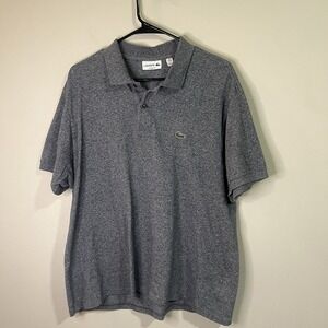 LACOSTE POLO CLASSIC FIT PIQUÉ MARL POLO SHIRT SIZE XXL  Gray